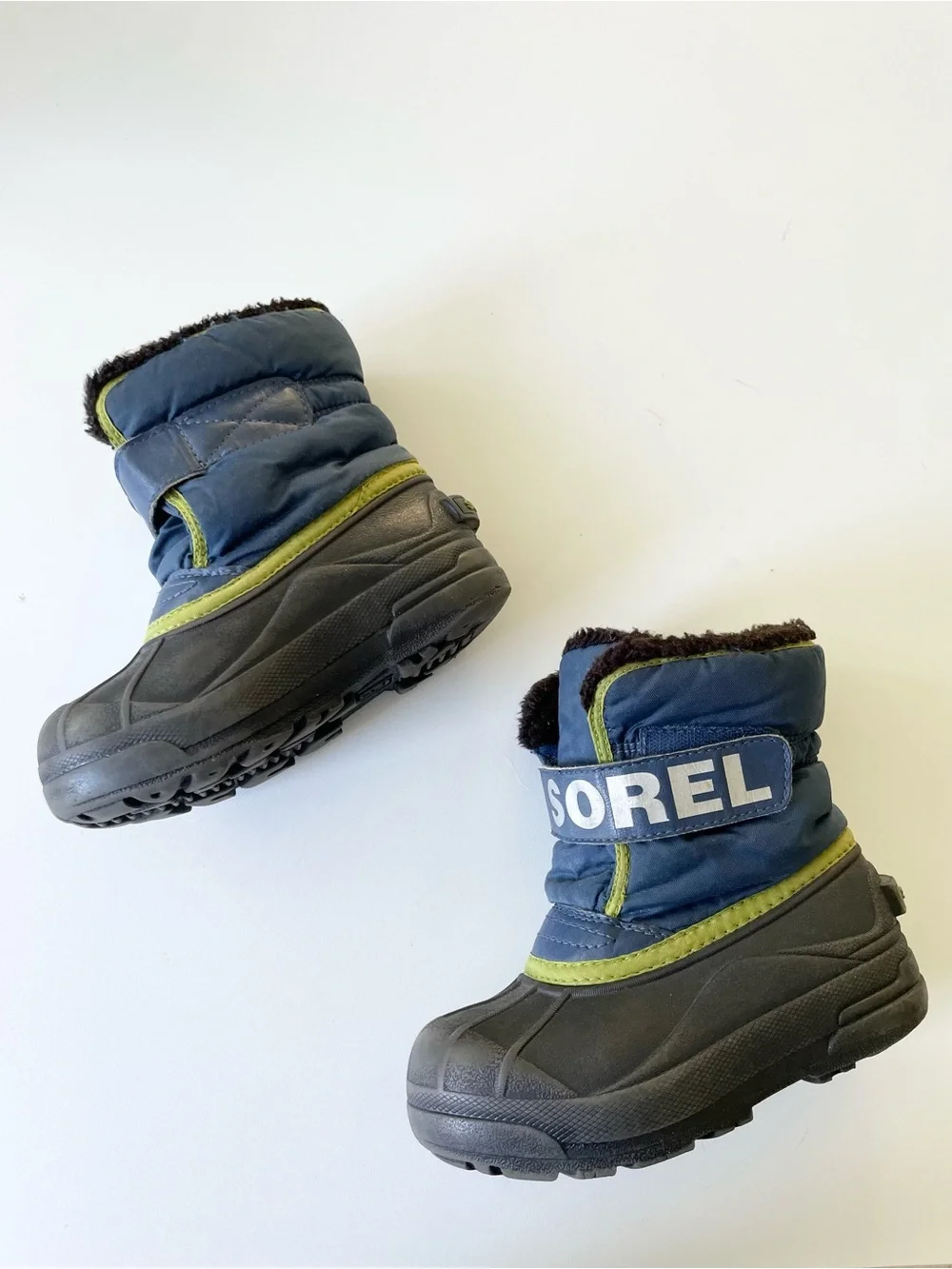 Sorel Snow Commander Snow Boots Navy Blue Green Black size 12C